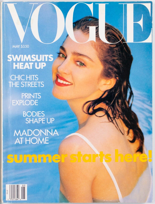 Madonna CLAUDIA SCHIFFER Stephanie Seymour CINDY CRAWFORD vtg US VOGUE May 1989