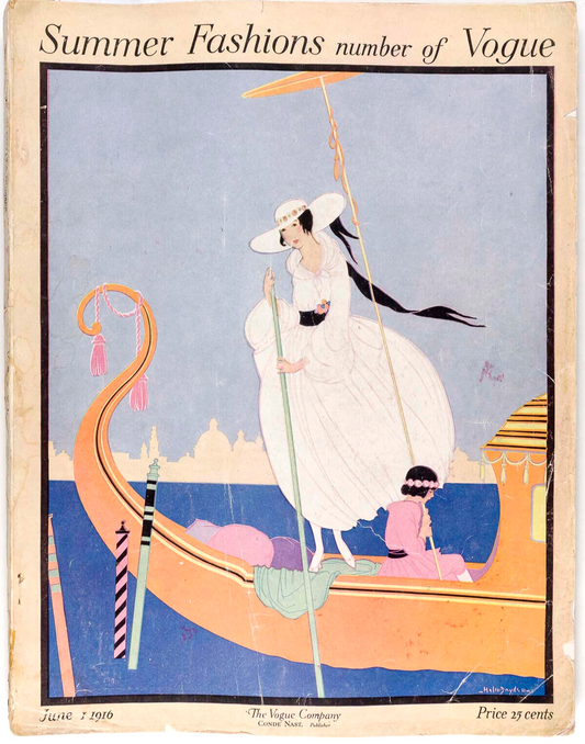 Helen Dryden DOROTHY PARKER Paris US VOGUE June 1916 Canada BLANCHE MCMANUS vtg
