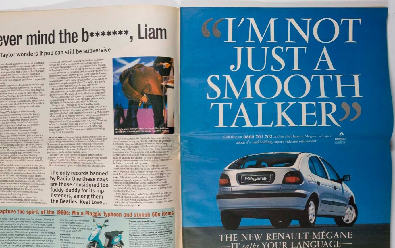 Damon Keith Albarn GOLDIE Dolores O'Riordan OBSERVER LIFE April 1996 Pete Tong