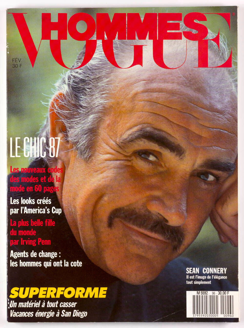 Sean Connery IRVING PENN America's Cup SAN DIEGO 80's men's fashion VOGUE HOMMES