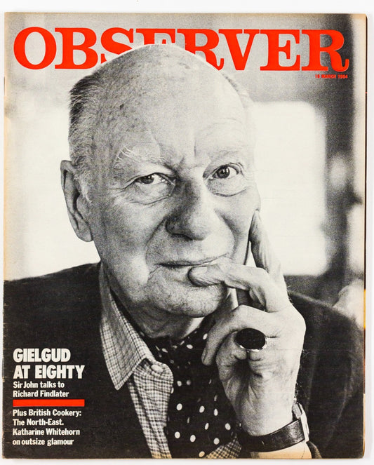 John Gielgud DAVID SHILLING Miriam Margolyes OBSERVER magazine March 1984 + Size