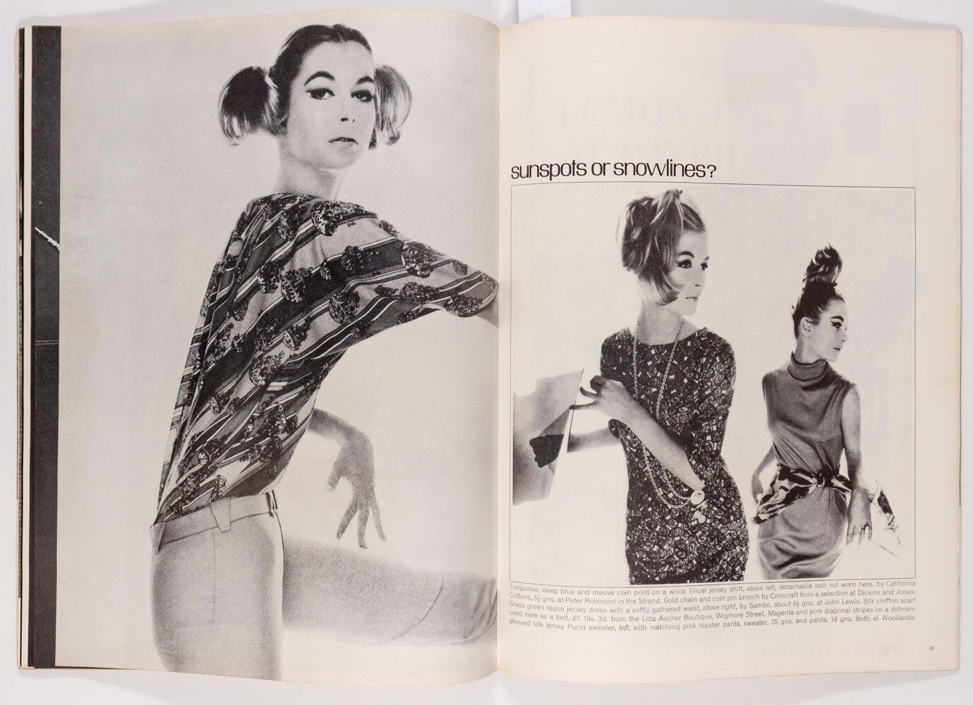 CLAUDIA CARDINALE Norman Parkinson FLEET STREET vtg QUEEN magazine January 1963