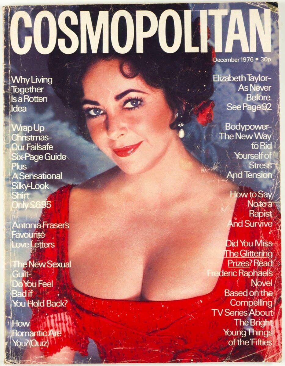 ELIZABETH TAYLOR Norman Parkinson ANTONIA FRASER LeTouquet COSMOPOLITAN magazine