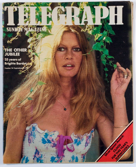 BRIGITTE BARDOT 25 years TINA BROWN  SUNDAY TELEGRAPH MAGAZINE September 1977 54