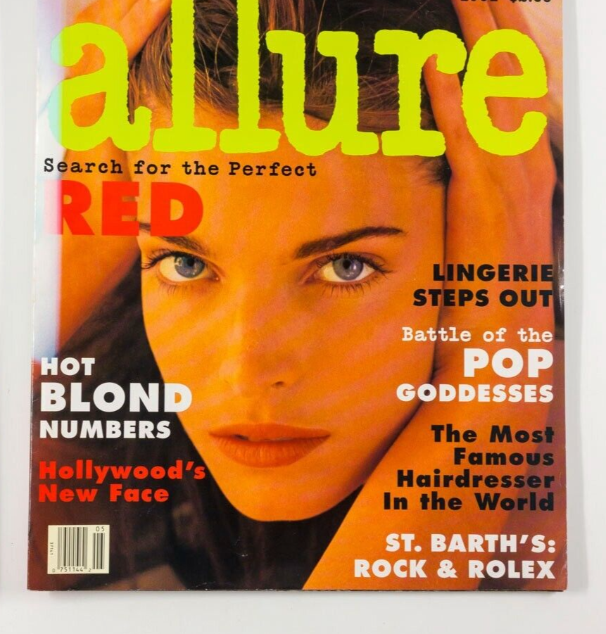 Stephanie Seymour LINGERIE St Barth's ROLEX Allure hair & beauty magazine VTG US