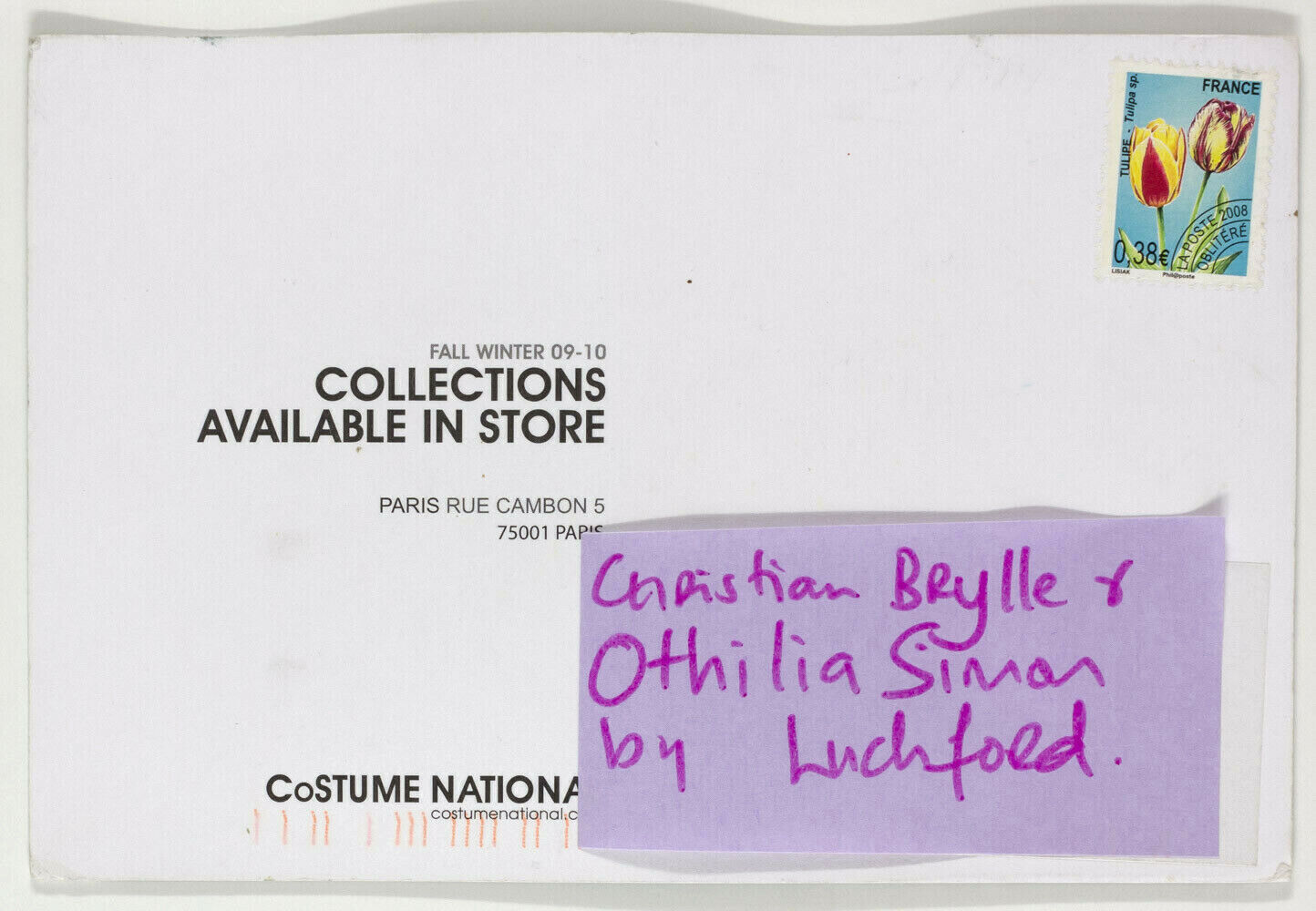 Christian Brylle OTHILIA SIMON Glen Luchford COSTUME NATIONAL a/w 2009 Postcard