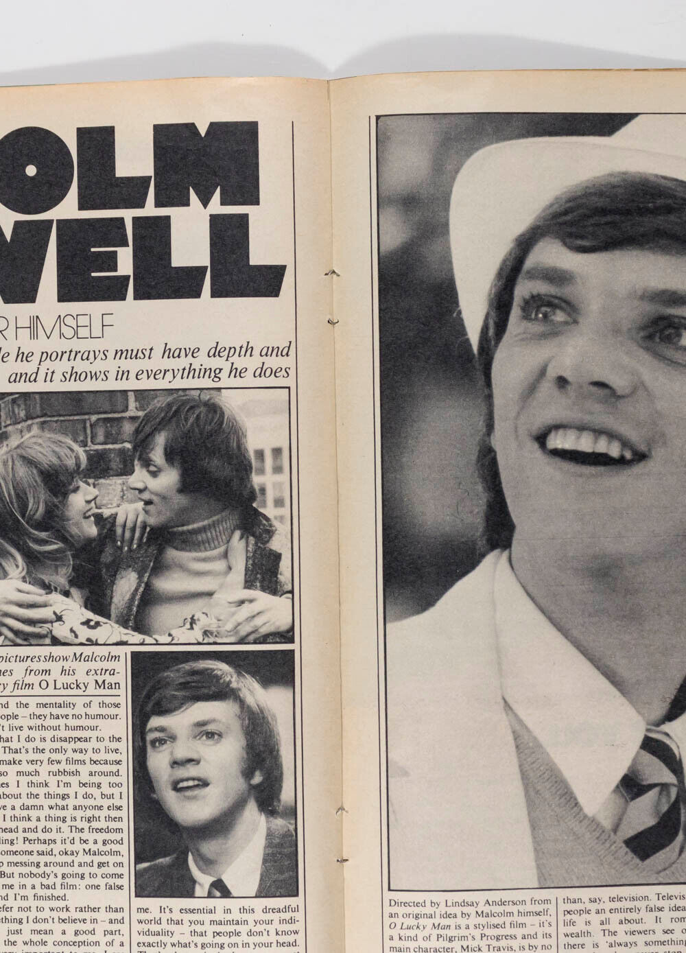 Malcolm McDowell BUS STOP Rif Hotel MOROCCO Bay Bird TAWNY MU Petticoat magazine