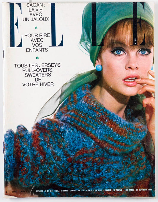 Jean Shrimpton IAN FLEMING James Bond ELLE magazine Sep 1953 Duffy SAGAN vtg 007
