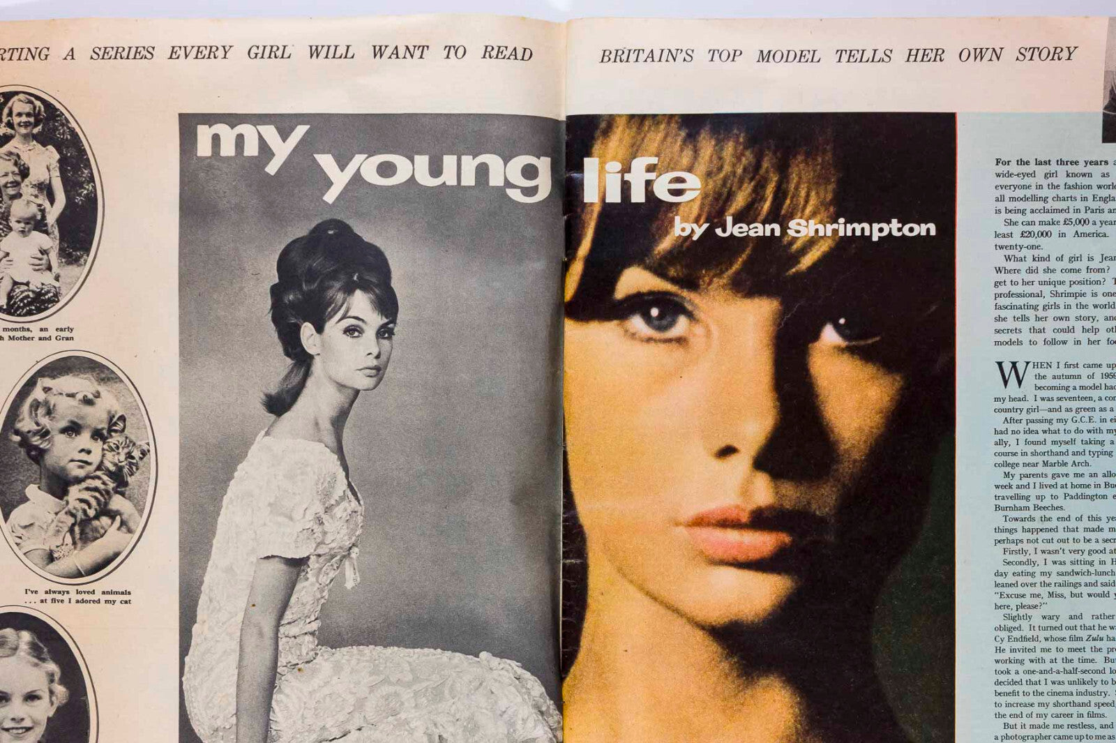 Jean Shrimpton TANIA MALLET Lake District WOMAN magazine 1964 PHYLLIS A WHITNEY