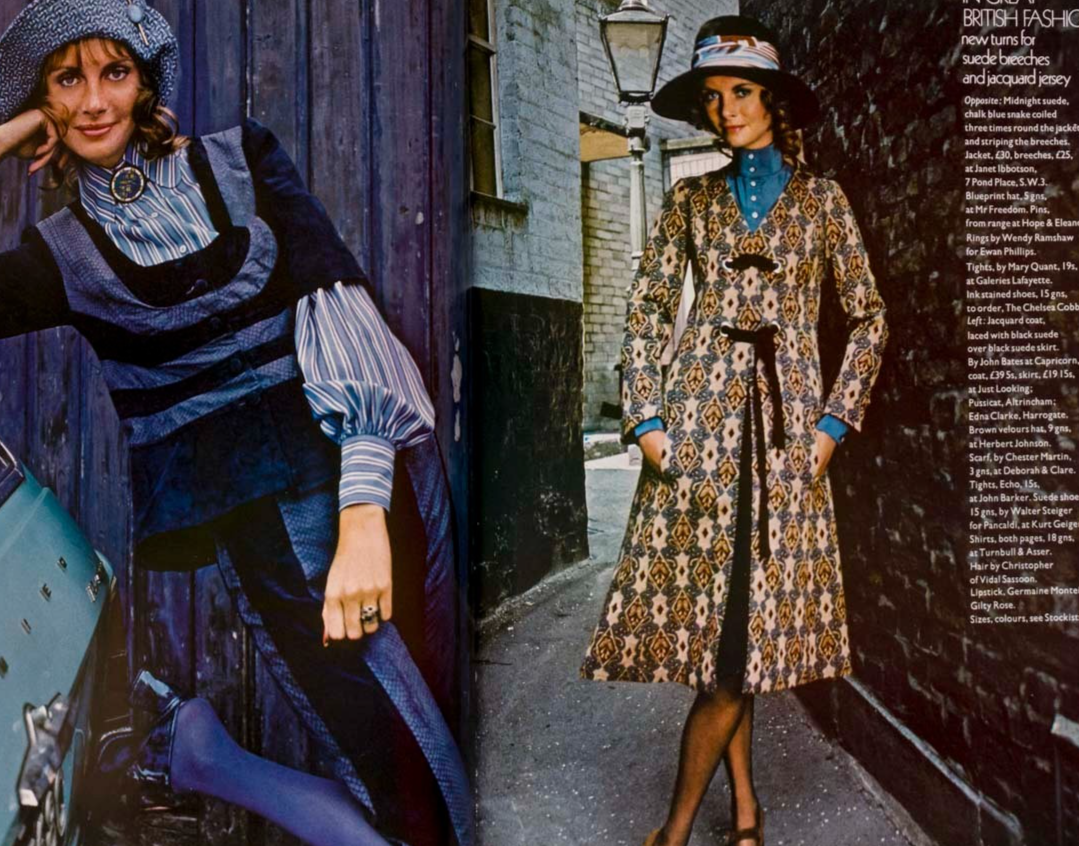 Charlotte Rampling SARAH MOON Britt Ekland VOGUE September 1970 Mike Nichols VTG