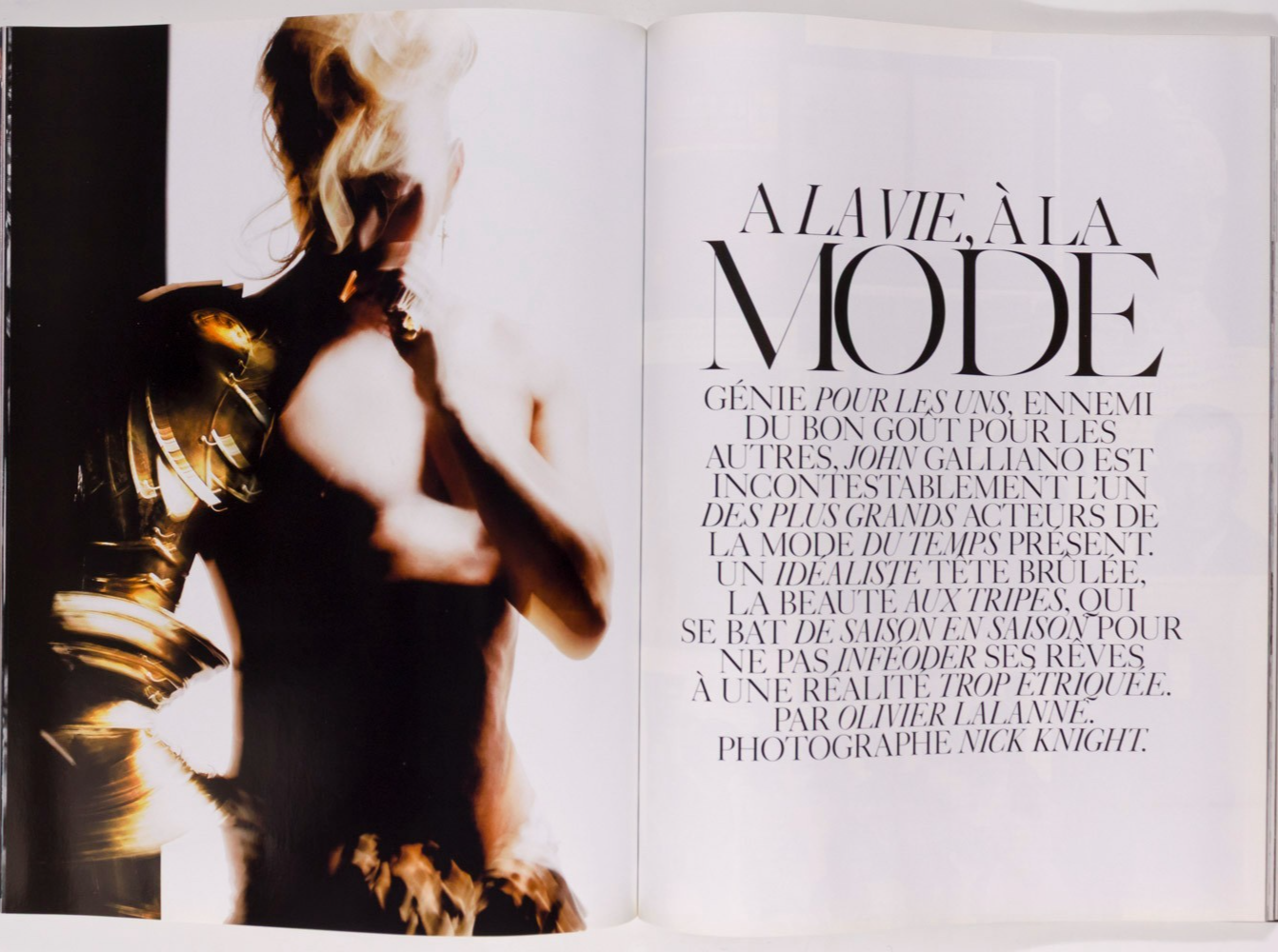 Paris Vogue by John Galliano SACHA PIVOVAROVA Hilary Rhoda DORNAN December 2006