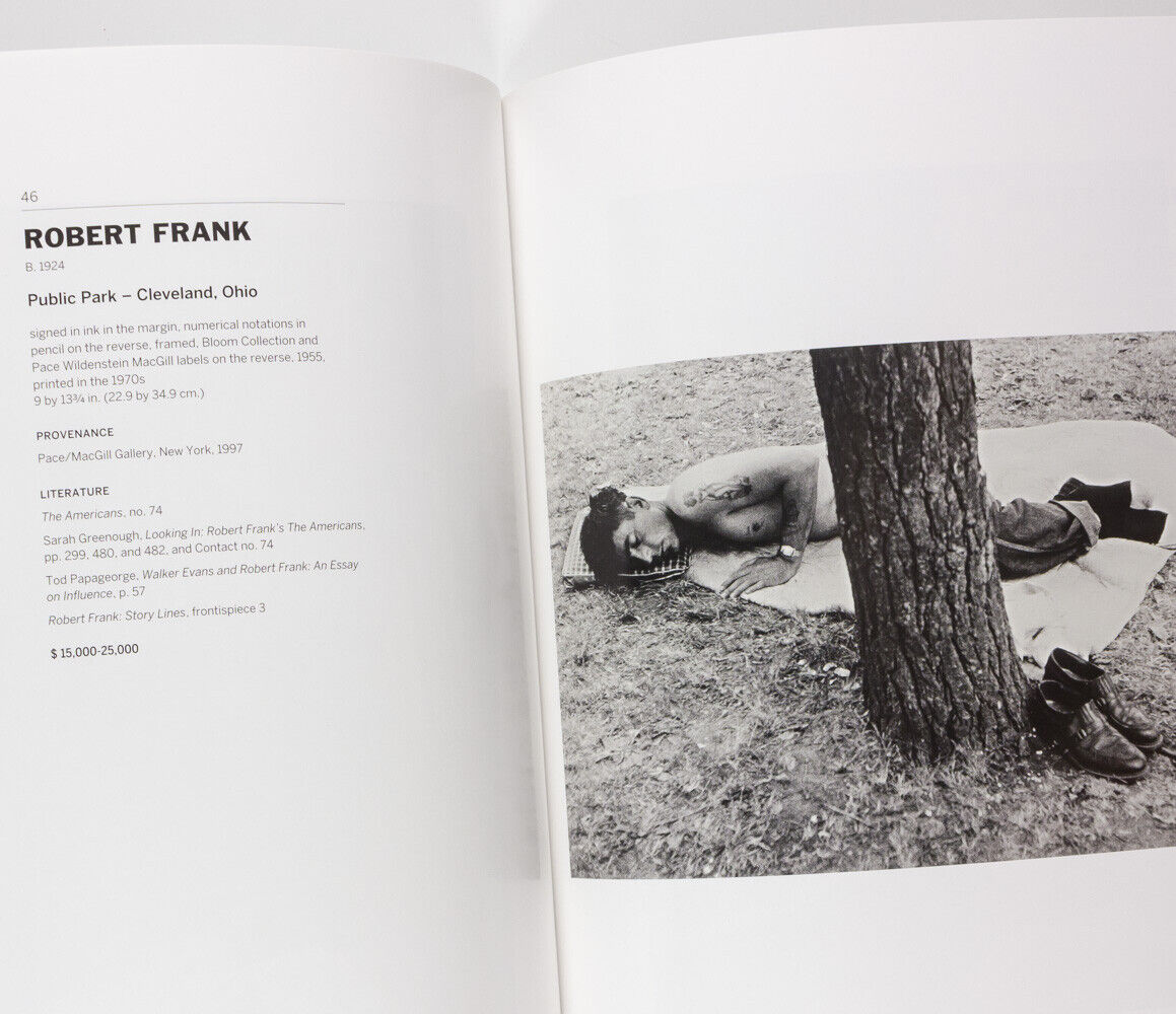 ROBERT FRANK Auction Catalogue THE AMERICANS Sotheby's NY Jake & Ruth Bloom 2015