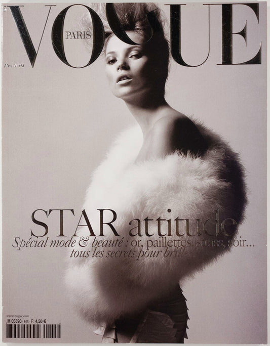 Kate Moss DAVID SIMS Star Attitude PARIS VOGUE March 2004 # 845 no sticker label