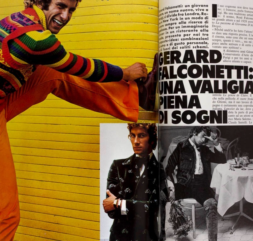 Terence Stamp ANDY WARHOL Tom Baker L'UOMO VOGUE May 1972 Alan Bates KEN RUSSELL