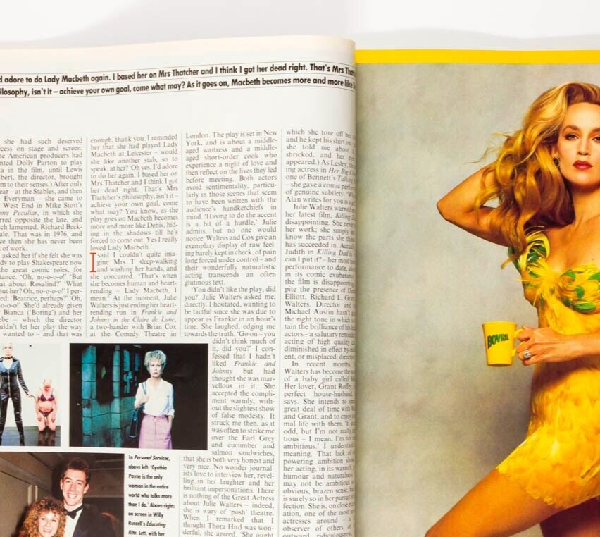 CECILIA CHANCELLOR Julie Walters JERRY HALL Mortimer MARIE CLAIRE January 1990