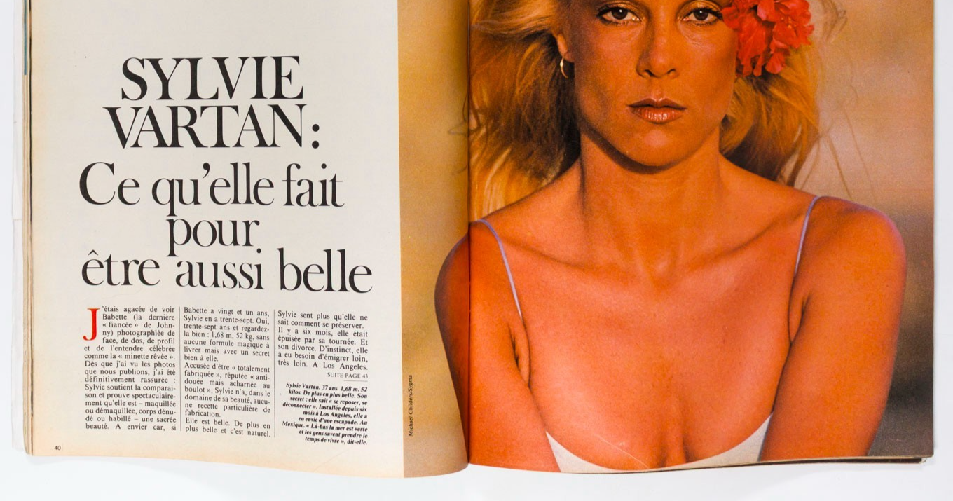 SYLVIE VARTAN Nobel Prize SWIMWEAR Elle June 29 1981 Childrens knitwear 1851 vtg