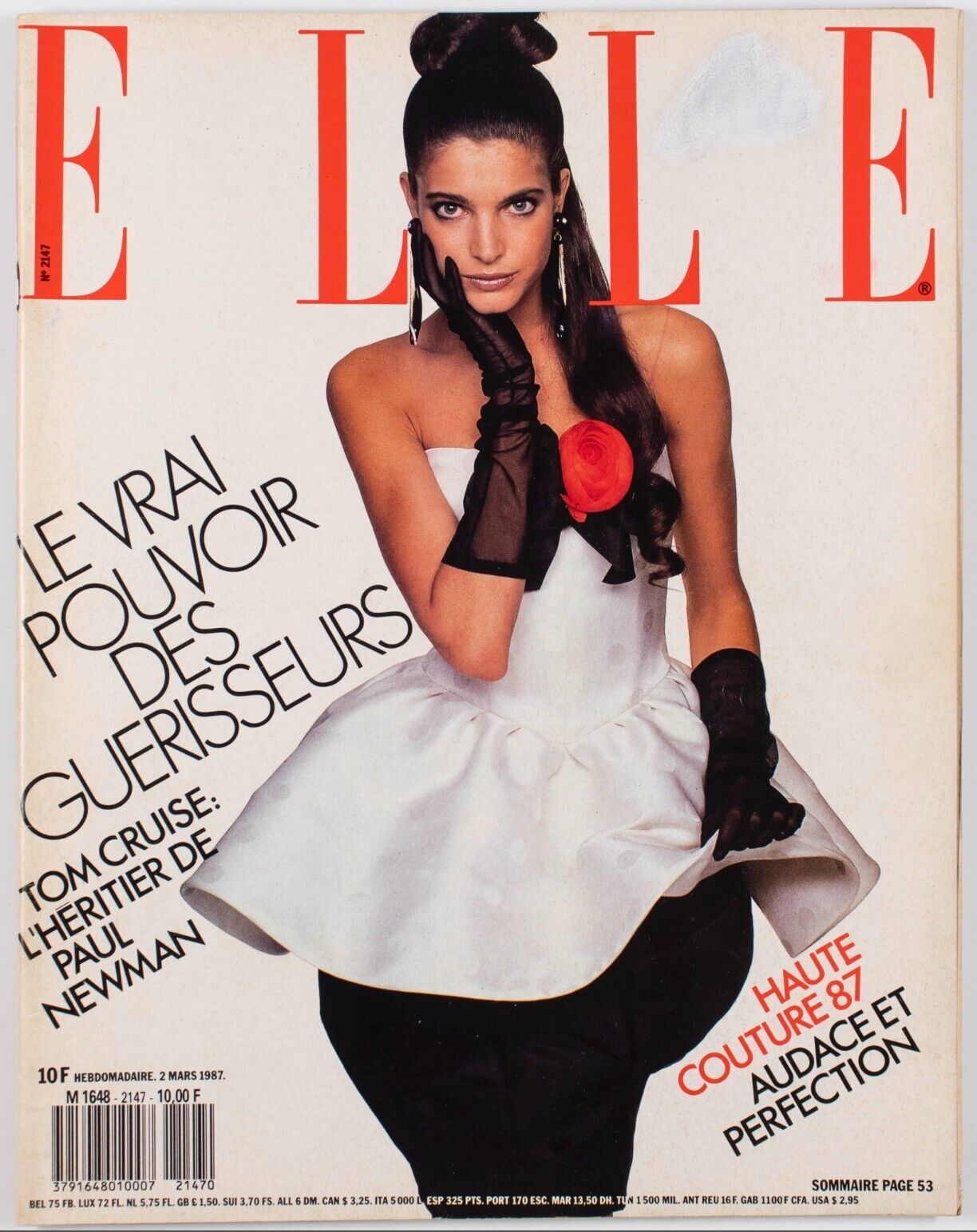 STEPHANIE SEYMOUR Tom Cruise SERGE LUTENS Paul Newman YSL Madonna ~ FRENCH ELLE