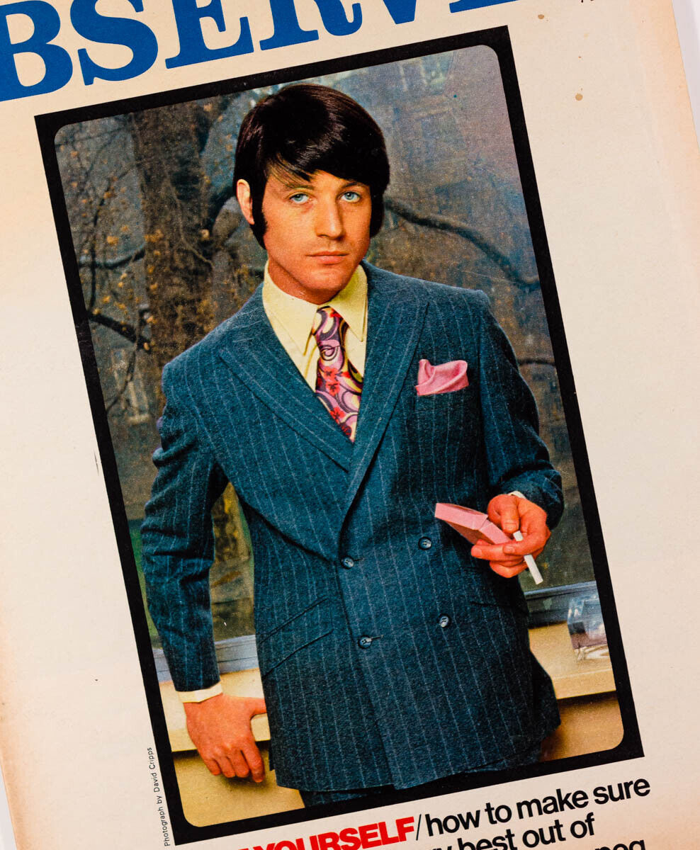 Kaffe Fassett MODS Menswear 1960's men's fashion BLADES suit OBSERVER MAGAZINE