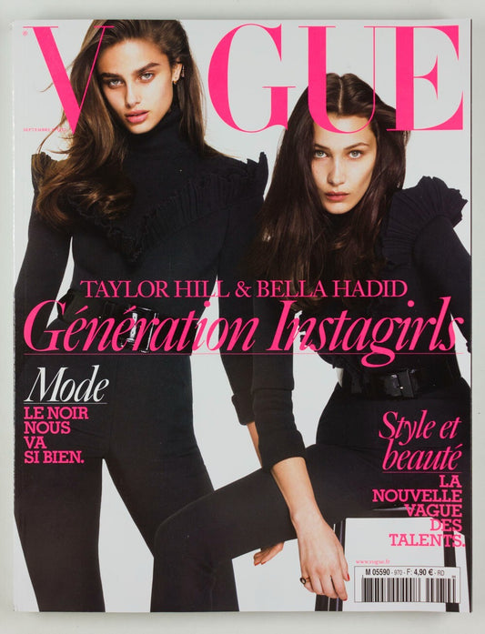 BELLA HADID Taylor Hill MERT & MARCUS Instagirls ~ FRENCH Paris Vogue 2016 Sept.