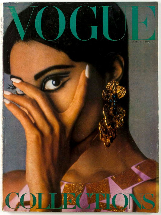 Donyale Luna 1st Vogue black model PEGGY MOFFITT Parkinson BAILEY vtg MARCH 1966