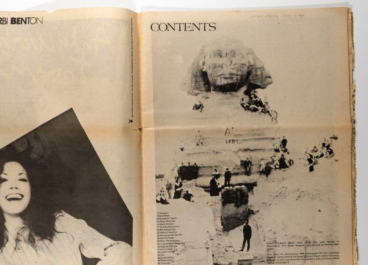 Elizabeth Taylor HELMUT NEWTON Jane Forth Nagisa Oshima  INTERVIEW MAGAZINE 1976