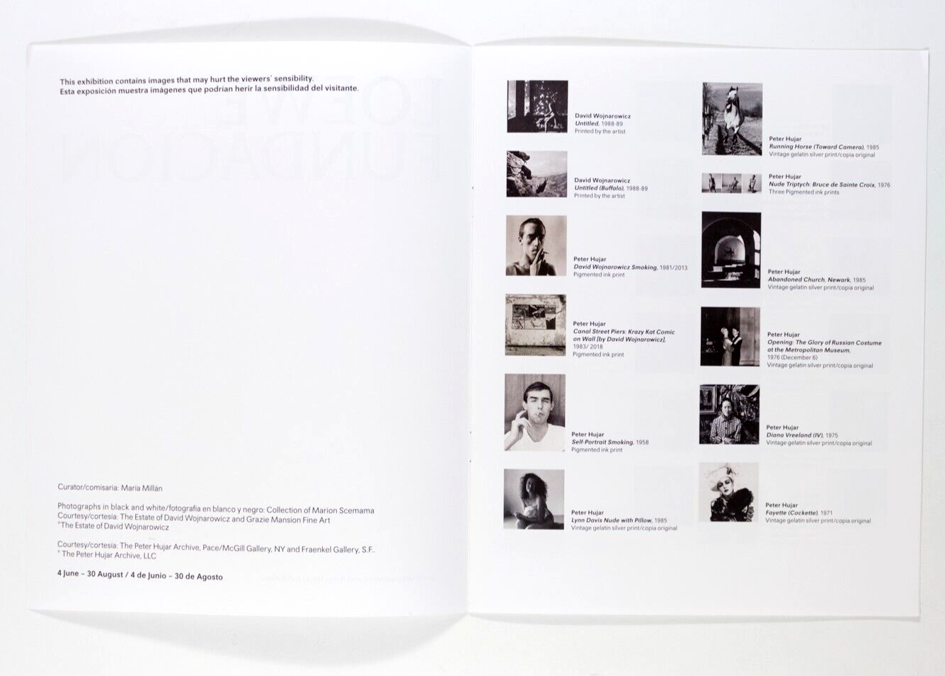 Peter Hujar & David Wojnarowicz LOEWE FUNDACION Exhibition catalogue guide 2018