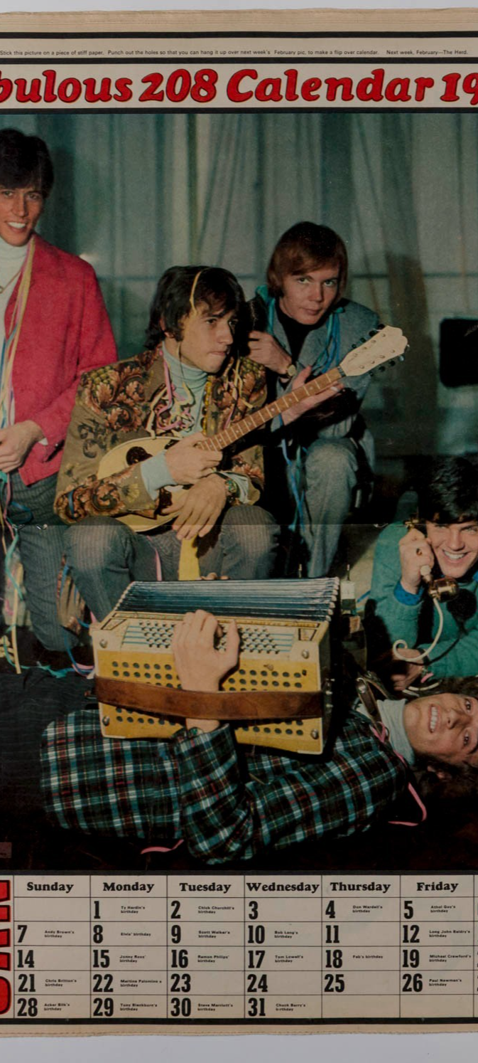 Amen Corner THE MOVE Bee Gees FABULOUS 208 February 6 1973 Lulu MONKEES Herd 60s