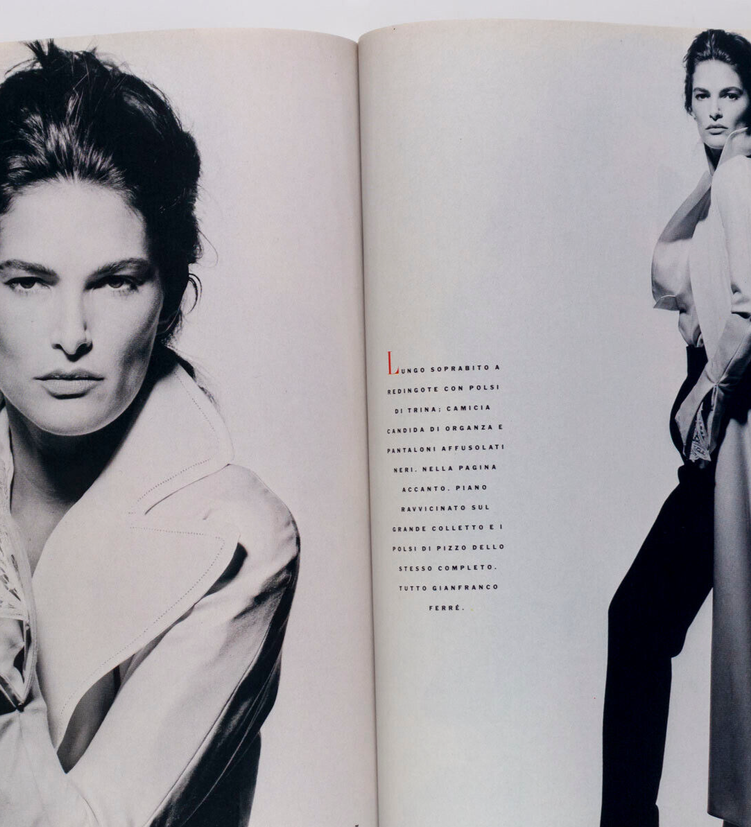 Isabella Rossellini YASMIN LE BON Cindy Crawford CORDULA REYER Jeny VOGUE ITALIA