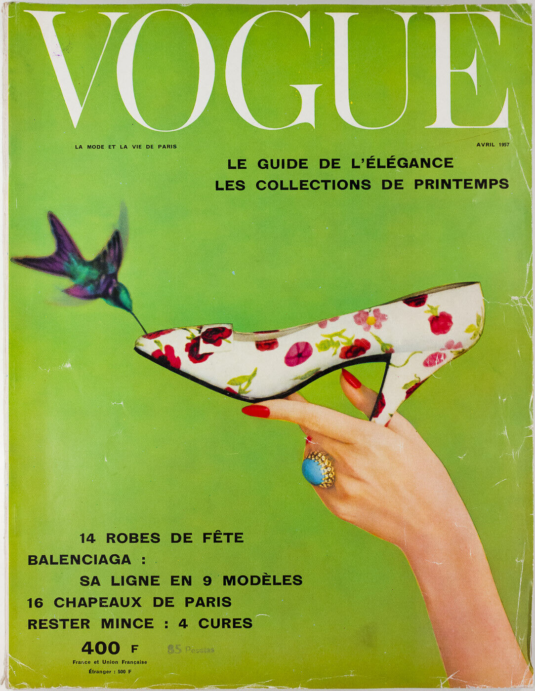 Balenciaga COLLECTIONS Givenchy DIOR Jean Patou PARIS VOGUE magazine 1957 April