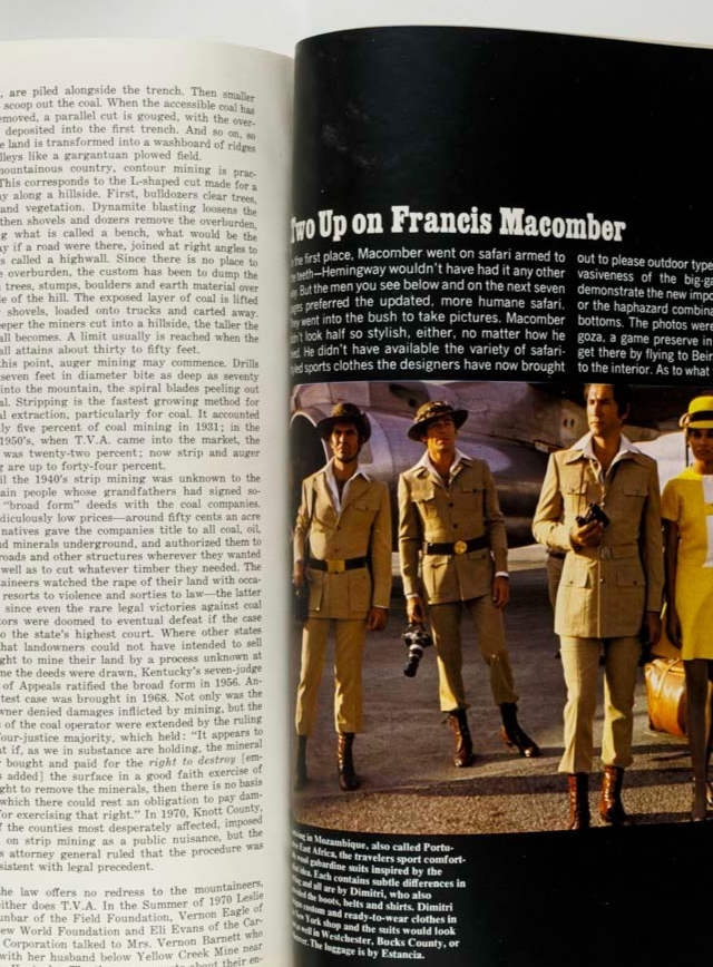 JACKIE O Ron Galella JOHN UPDIKE Jean-Paul Goude ESQUIRE March 1972 Superheroes