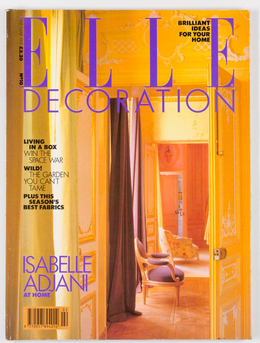 Isabelle Adjani CHRISTOPHER GIBBS Ascher ELLE Decoration February 1991 Fortuny