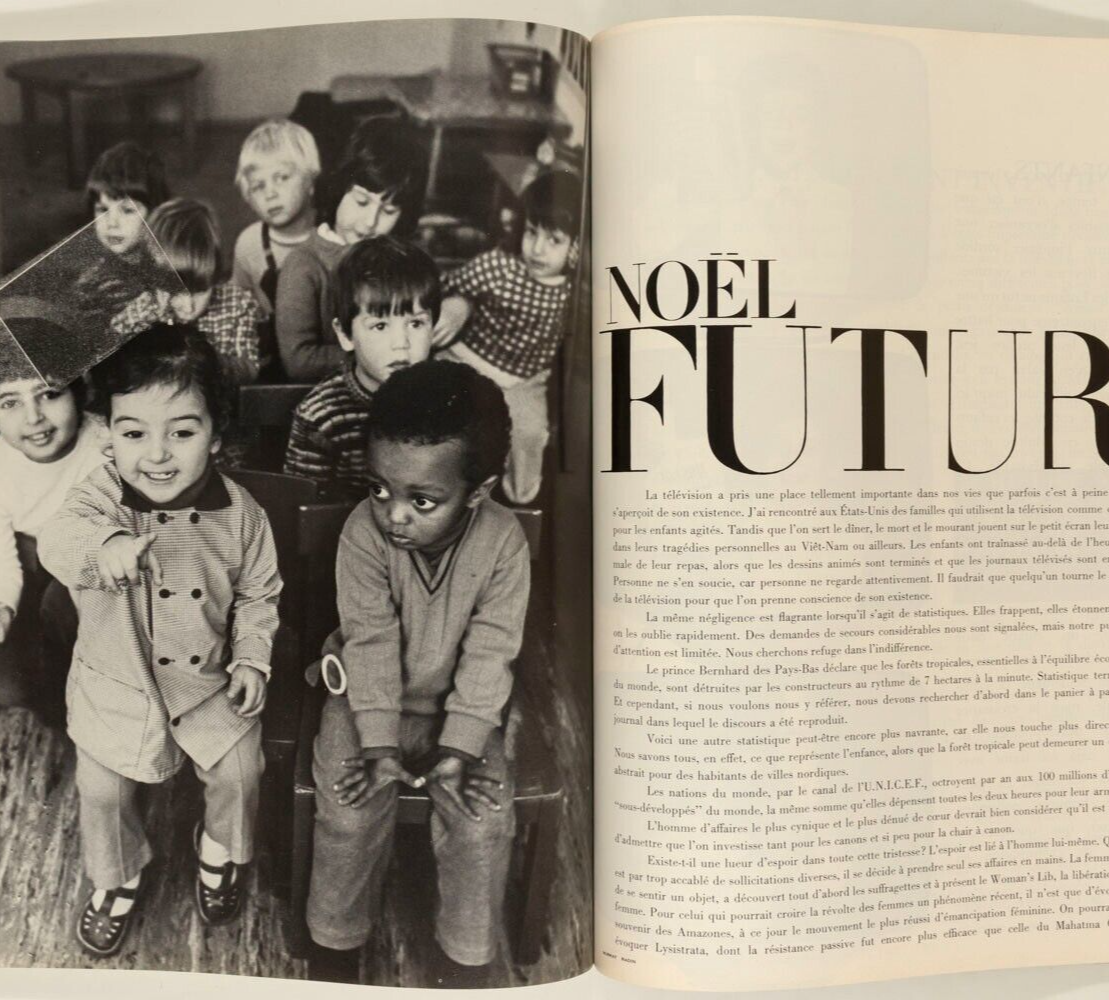 PETER USTINOV Guest edit PARIS VOGUE December 1975 January 1976 BOURDIN Newton