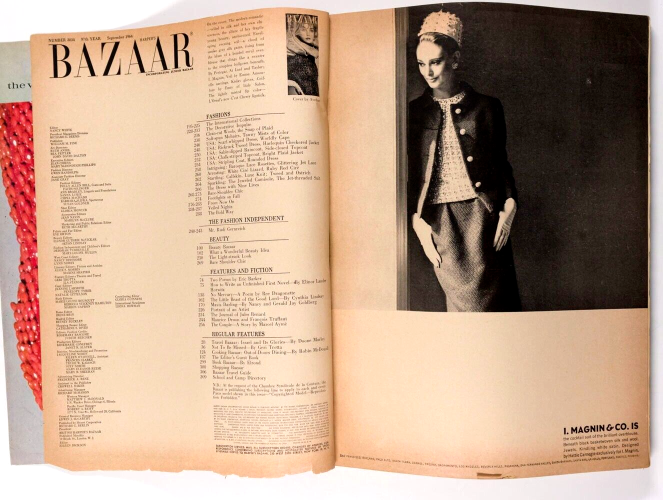 ANDY WARHOL Jean Shrimpton RICHARD AVEDON Rudi Gernreich TRUFFAUT Harpers Bazaar