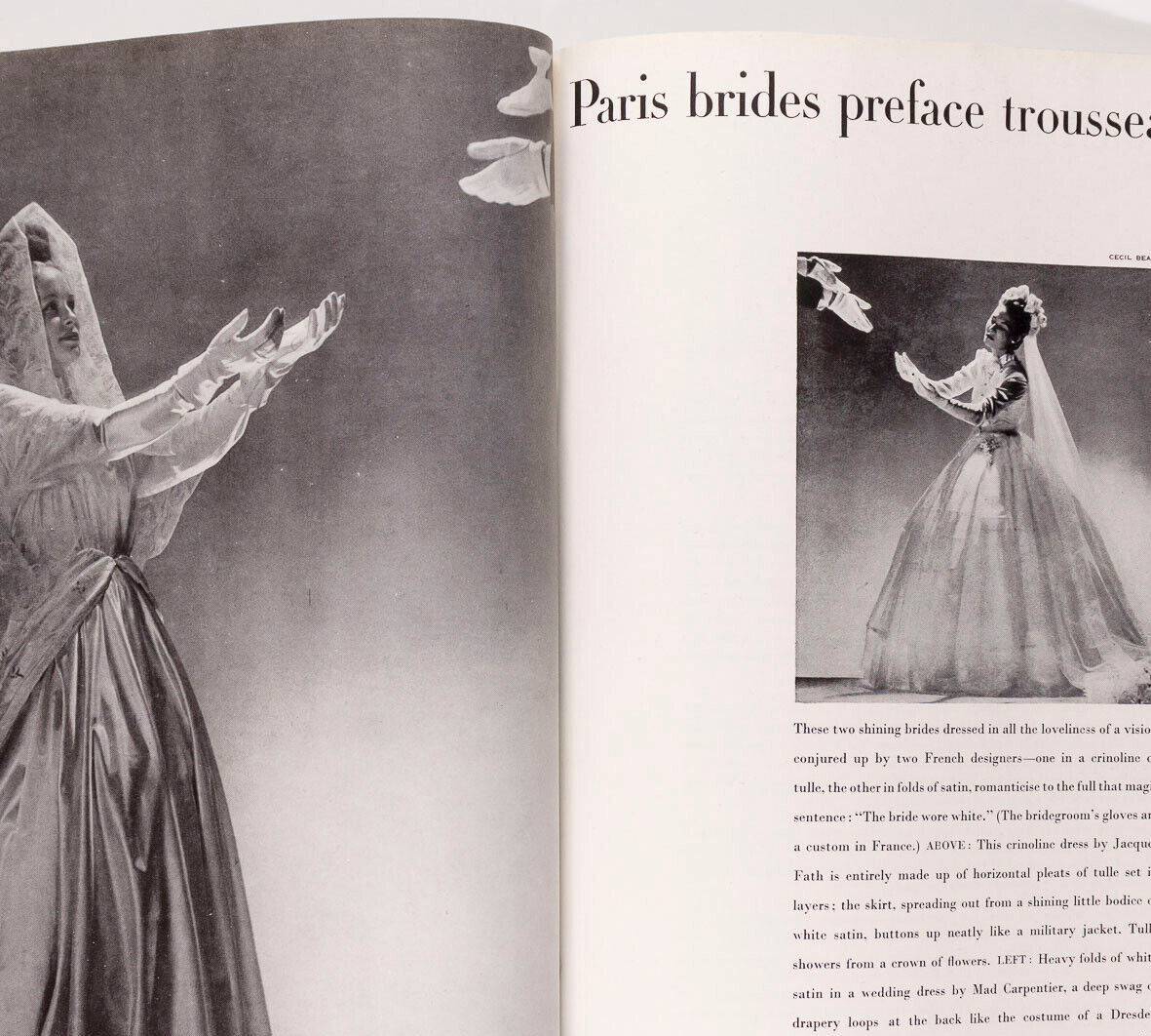 CARL ERICKSON Cecil Beaton NORMAN PARKINSON Bernard Blossac BRIDES Pattern VOGUE