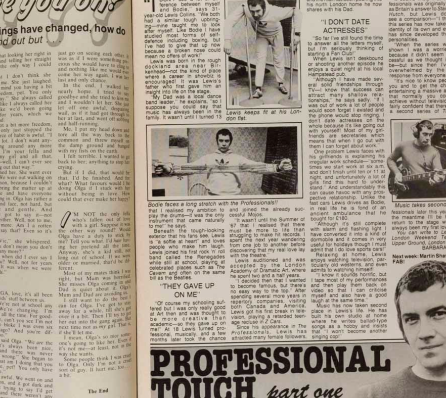 Punk MICK JONES Kate Bush FAB 208 March 1978 MARTIN SHAW Alessi Brothers OSMONDS