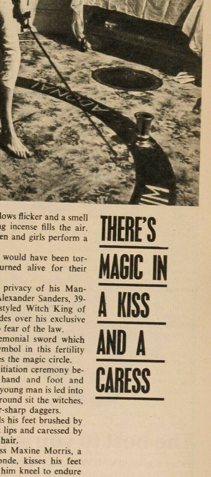WITCHCRAFT Witch coven THE BLACK ART Alex Maxine & Sanders TITBITS magazine 60's