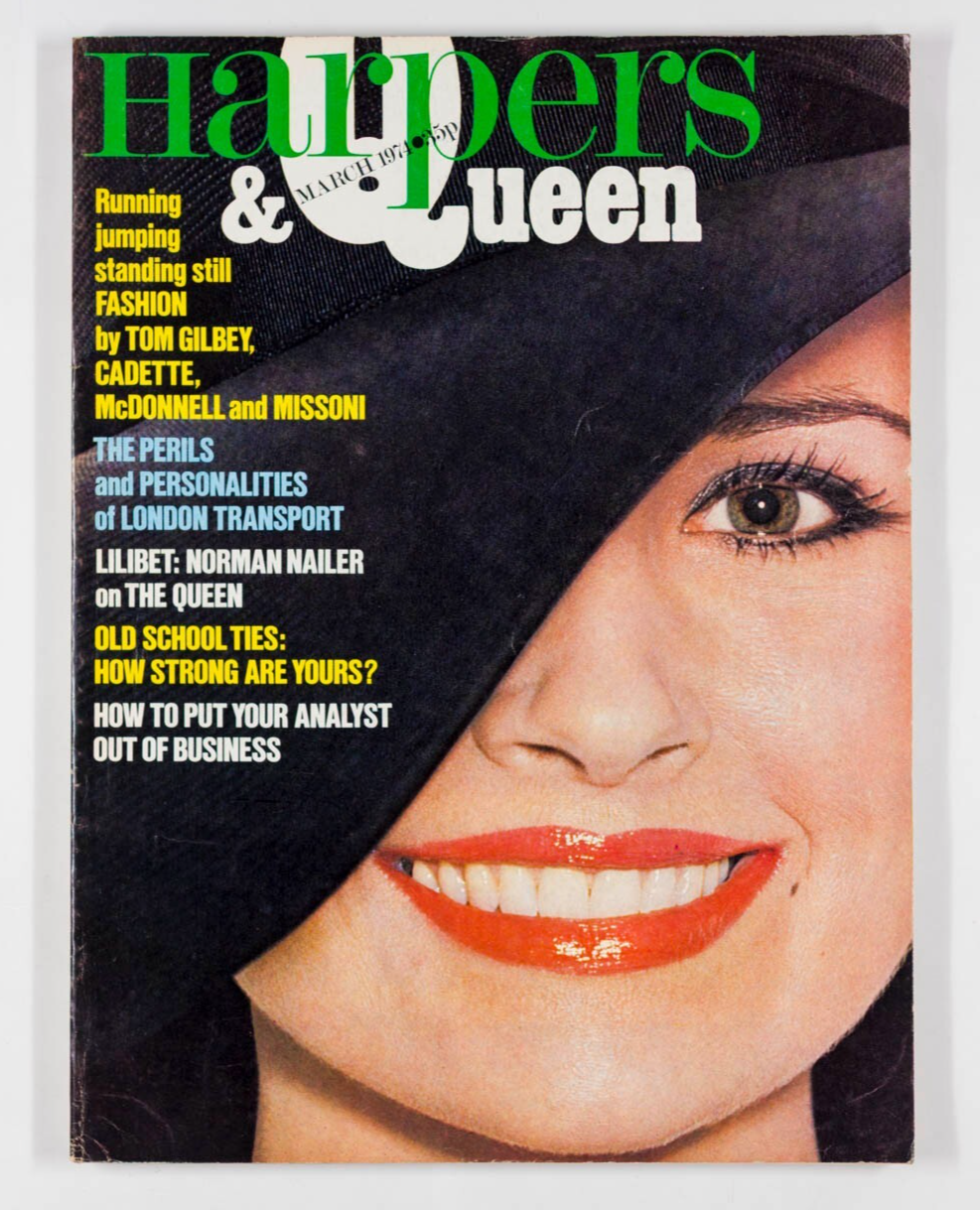 Marrian McDonnell TOM GILBEY Missoni HARPERS & QUEEN March 1974 Norman Mailer