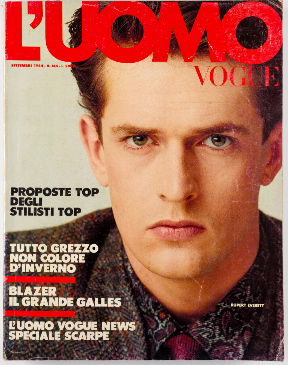 Rupert Everett PAOLO ROVERSI Werner Herzog JCDC Gregory Corso PLAID L'uomo Vogue