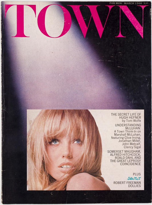 Hugh Hefner ROBERT FREEMAN Marshall McLuhan FERRARI Brasilia  TOWN magazine 1966