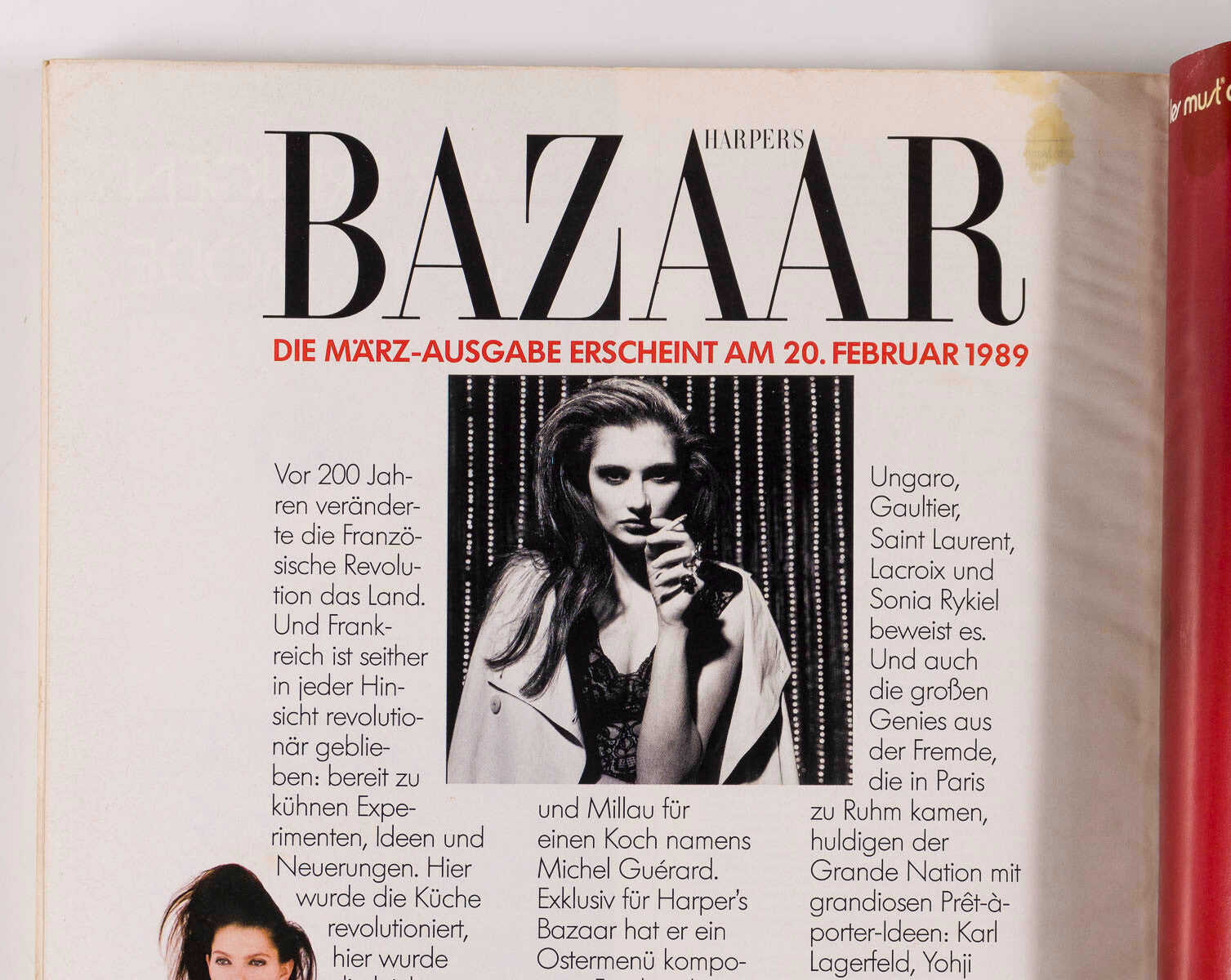Therese Bachy HANS FEURER Karen Alexander HARPER'S BAZAAR GERMANY February 1989