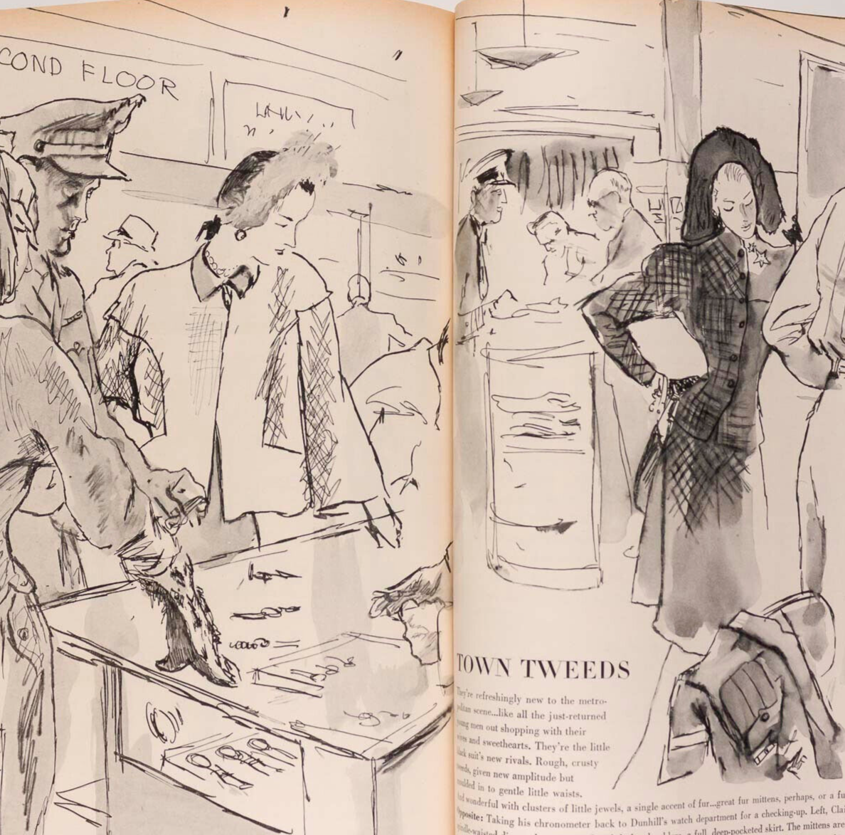 LEE MILLER Denmark BLUMENFELD Rene Bouet-Willaumez ROGER DESCOMBES VOGUE 8/ 1945