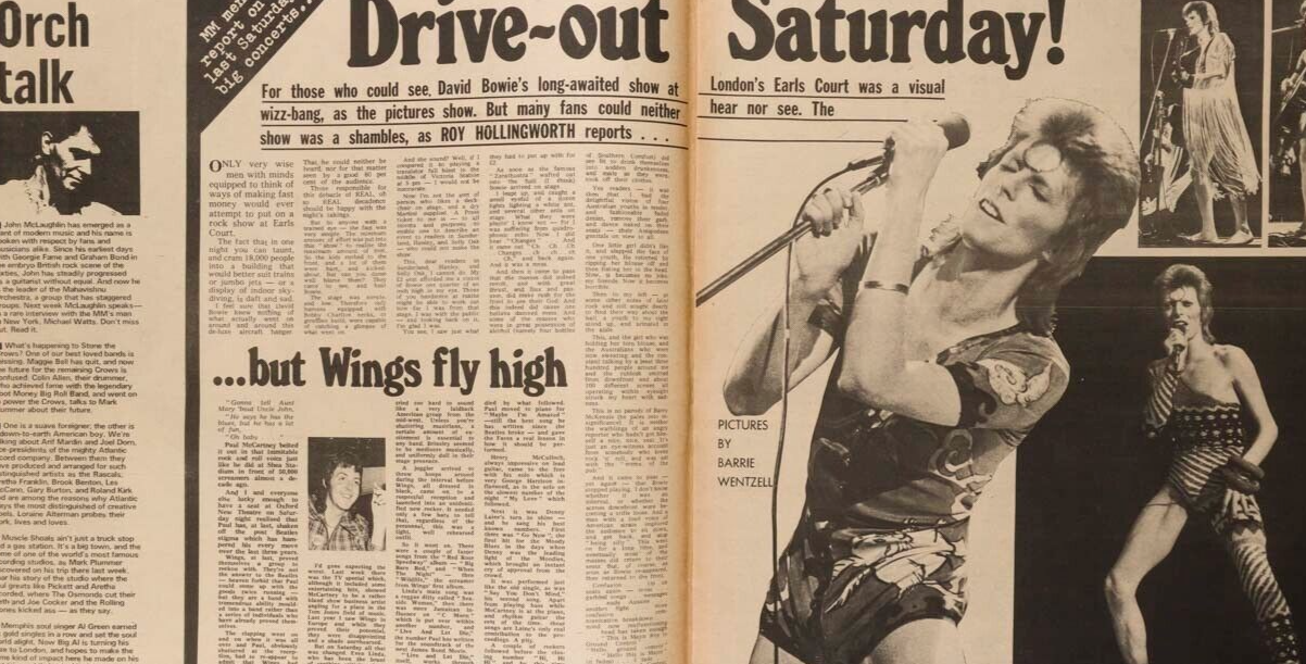 David Bowie MICK RONSON Alice Cooper MELODY MAKER May 1973 LIZA MINELLI Nazareth