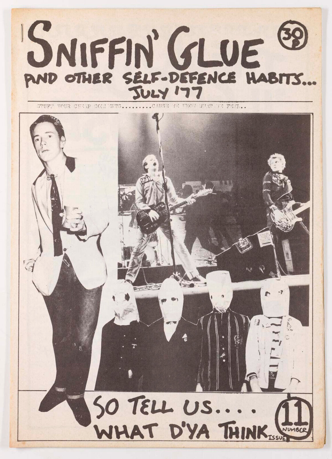 The Clash DAMNED John Lydon MODERN LOVERS Lou Reed SNIFFIN' GLUE MAGAZINE punk