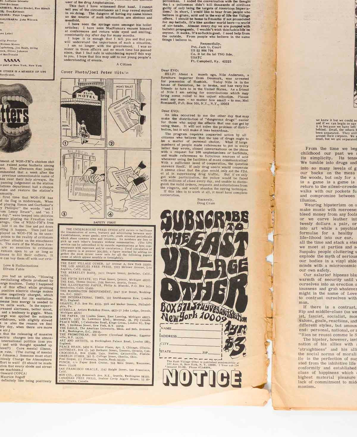 FRANK ZAPPA The East Village OTHER MAGAZINE April 1967 EVO 2 No 9 Jim Schwall IT