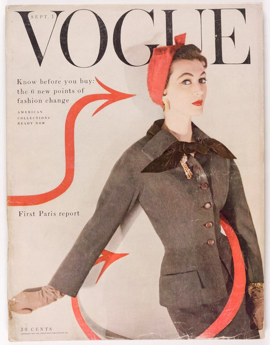 Dovima DIANE ARBUS Balenciaga VOGUE September 1953 Jean Patchett SUZY PARKER vtg