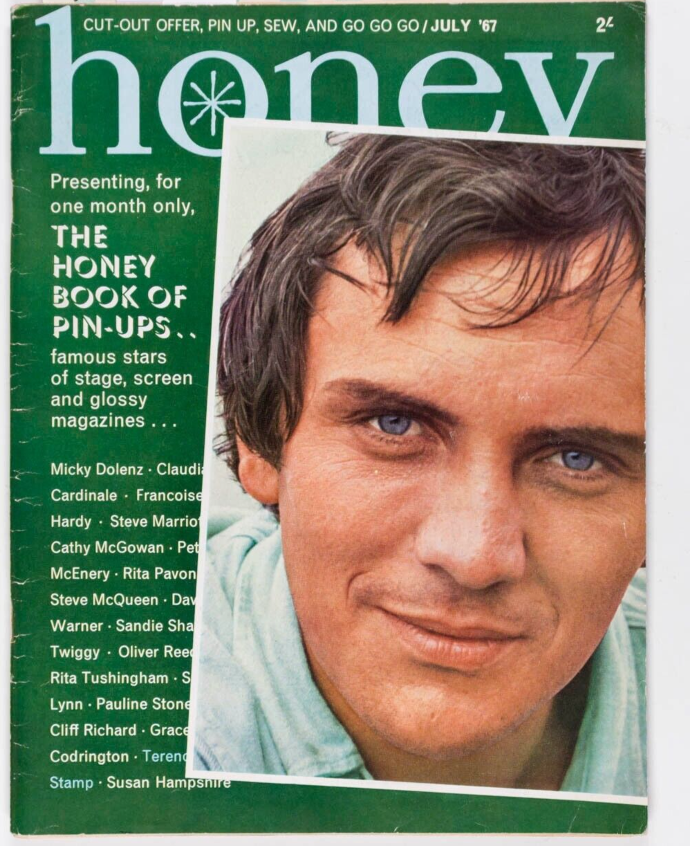 TERENCE STAMP Twiggy KELLIE WILSON Oliver Reed SUSAN HAMPSHIRE Honey magazine UK