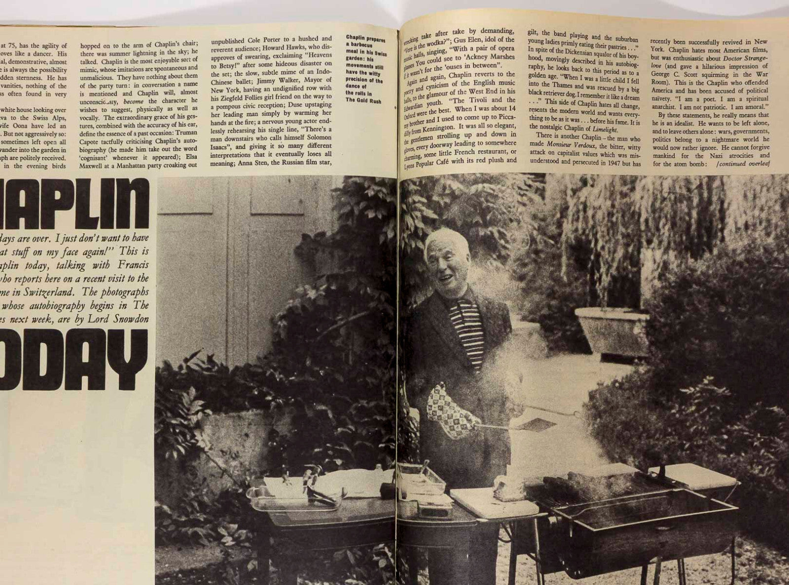 Paris PETER KNAPP Jeremy Thorpe SNOWDON Charlie Chaplin UK Sunday Times magazine