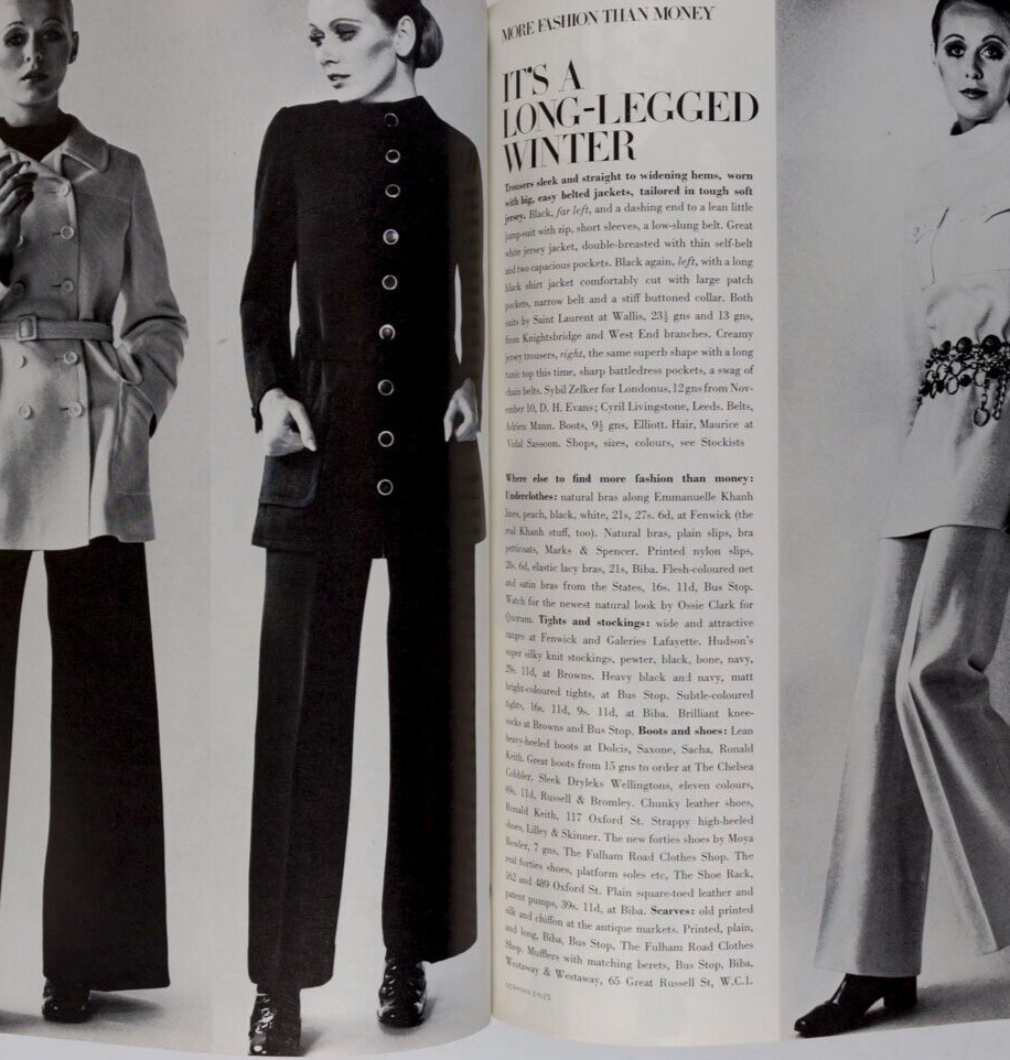 DONYALE LUNA Barbra Streisand MARISA BERENSON Cecil Beaton OSSIE CLARK vtg VOGUE