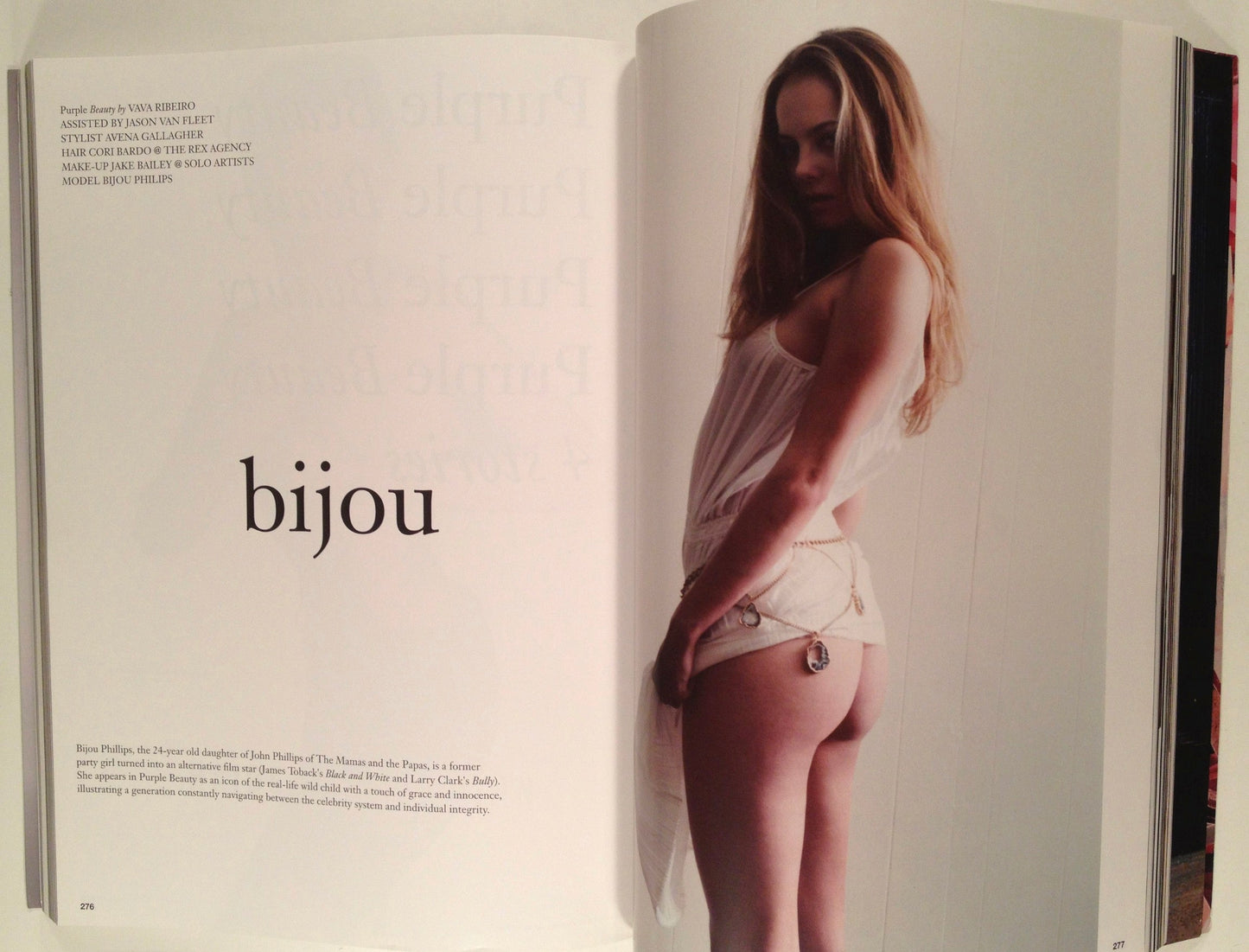 CHLOE SEVIGNY Beatice Dalle BIJOU PHILLIPS Purple Fashion magazine # 3