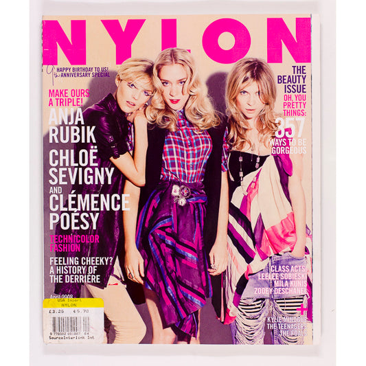 KYLIE MINOGUE Anja Rubik CHLOE SEVIGNY Foals NYLON magazine April 2008